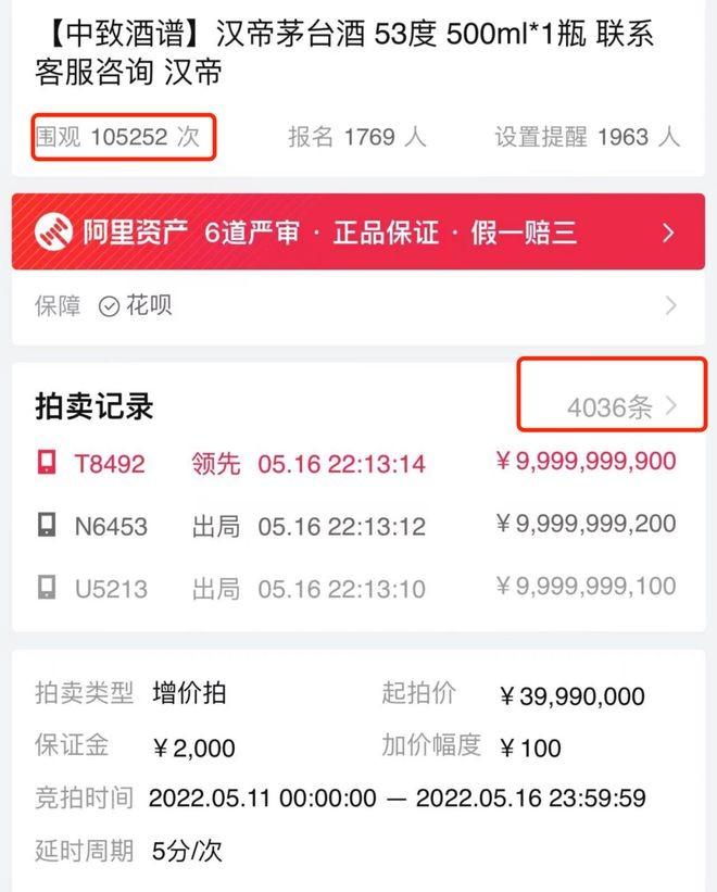 1瓶92年茅臺：起拍3999萬，估價最高近100億
